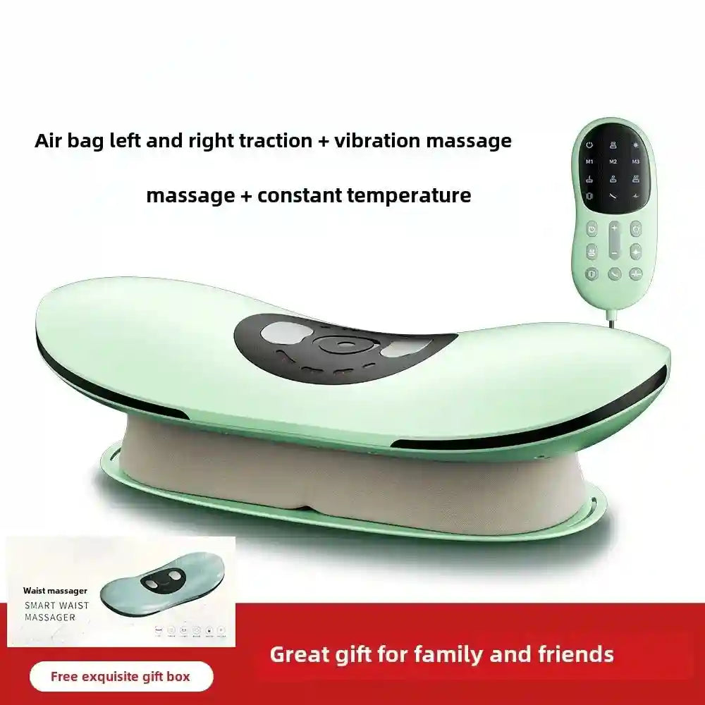 Electric Lumbar Traction Device with Heat Therapy and Adjustable Modes Massage Roller Tidesmit