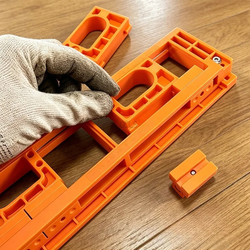 Adjustable Hinge Routing Jig Invisible Door Hinge Mortising Template Precision Woodworking Locator for Door Hinge Installation