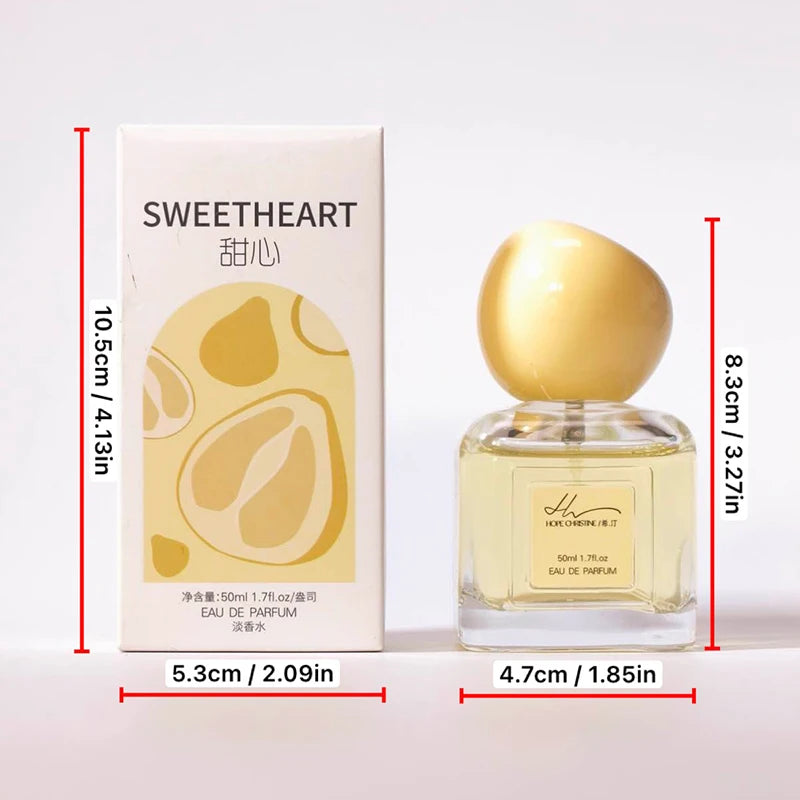 Hope Christine Sweetheart Pomelo EDP for women: 50ml fresh citrus perfume in a square bottle with a large gold cap.