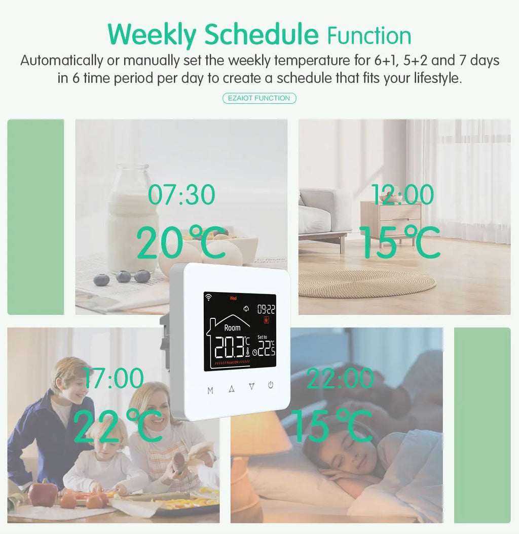 WiFi Smart Floor Heating Thermostat for Precise Home Temperature Control Tidesmit