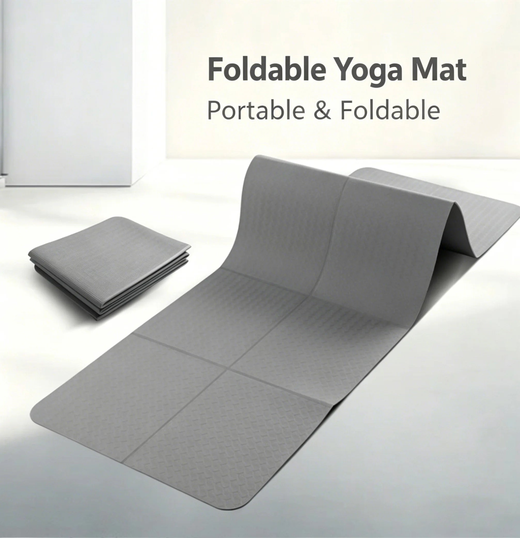 Yoga Mat 6/8mm Thickness Foldable TPE Exercise Mat For Travel Yoga Pilates Home Floor Workouts Gymnastics Mat Fitness Equipment