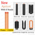 SenCiciMen X9 apricot 1500W hair styler with 6 interchangeable attachments for curling, drying, and smoothing.