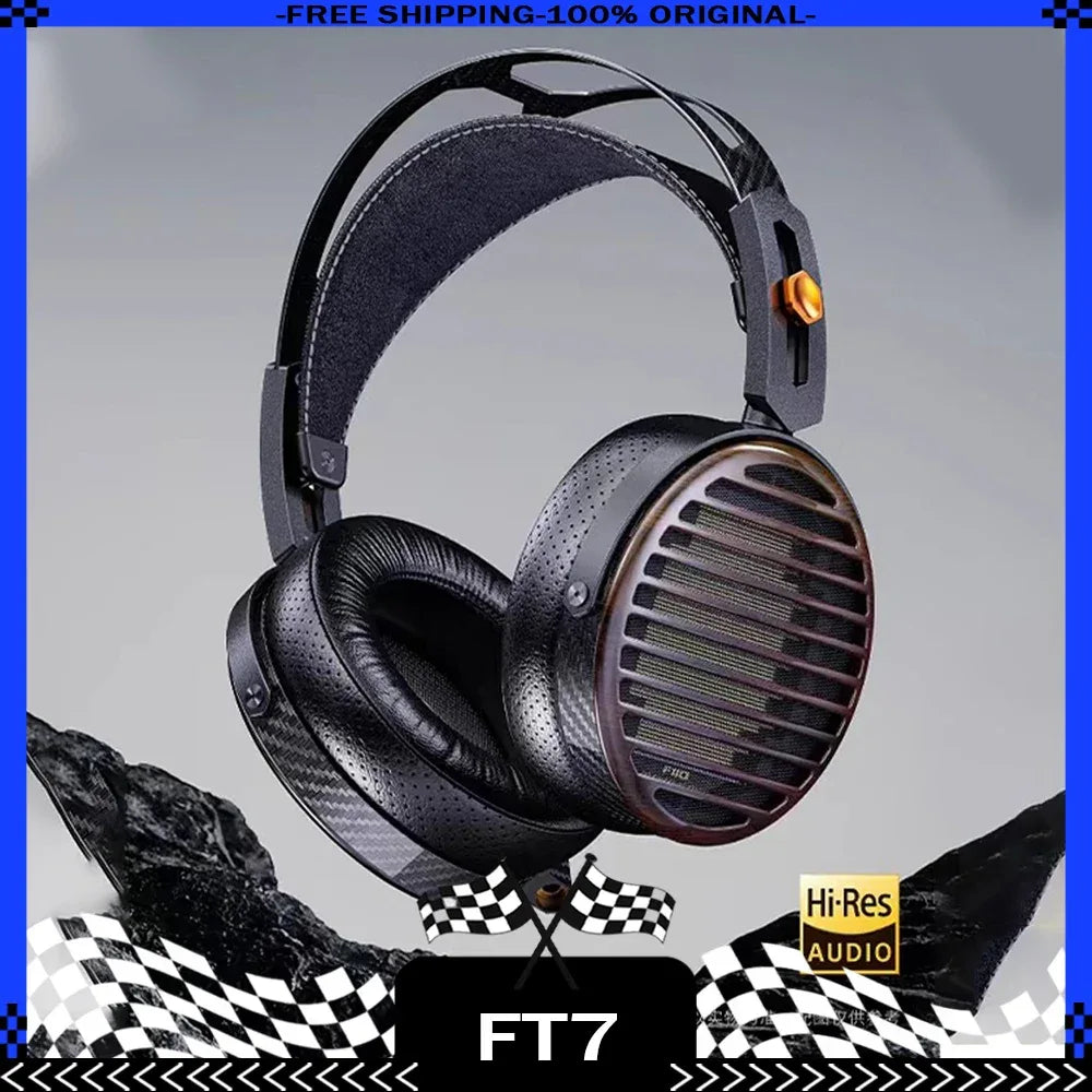 FiiO FT7 Open-Back Planar Headphones | 106mm Carbon Diaphragm | Tidesmit Tidesmit