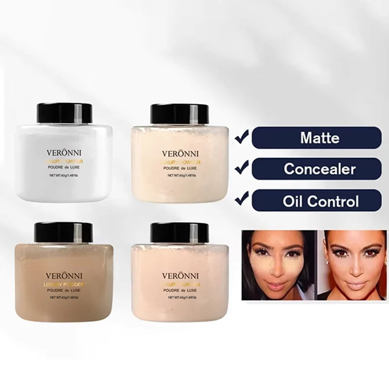 Tidesmit Banana Luxury Powder bottle showing loose face makeup texture and oil-control finish detail view