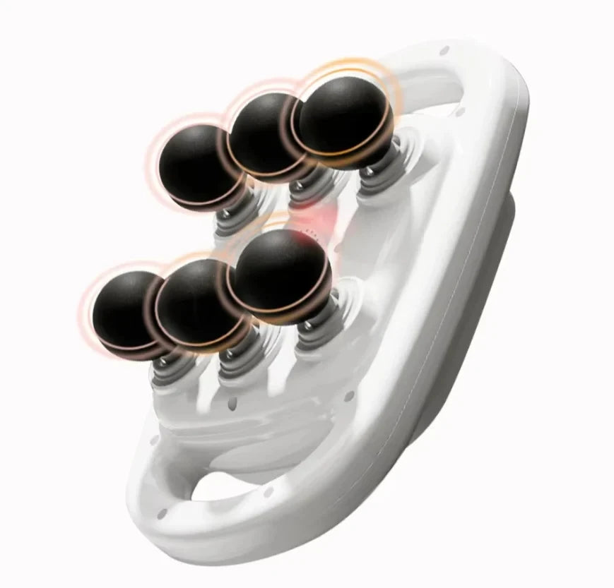 Deep Tissue Massage Gun – 6-Head Electric Massager for Muscle Relief Body Shaping Massage Equipment white Tidesmit