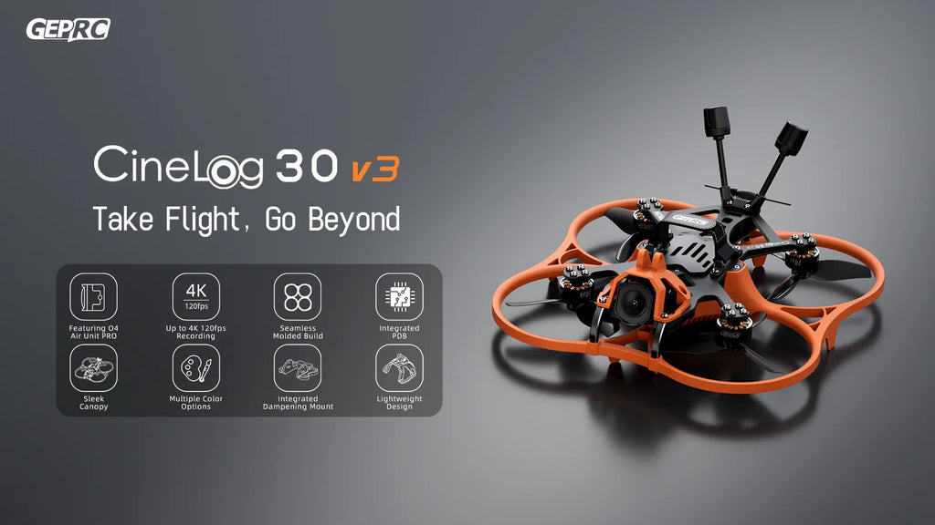 GEPRC Cinelog30 V3 FPV Drone with O4 Air Unit & Advanced Flight Controller Tidesmit
