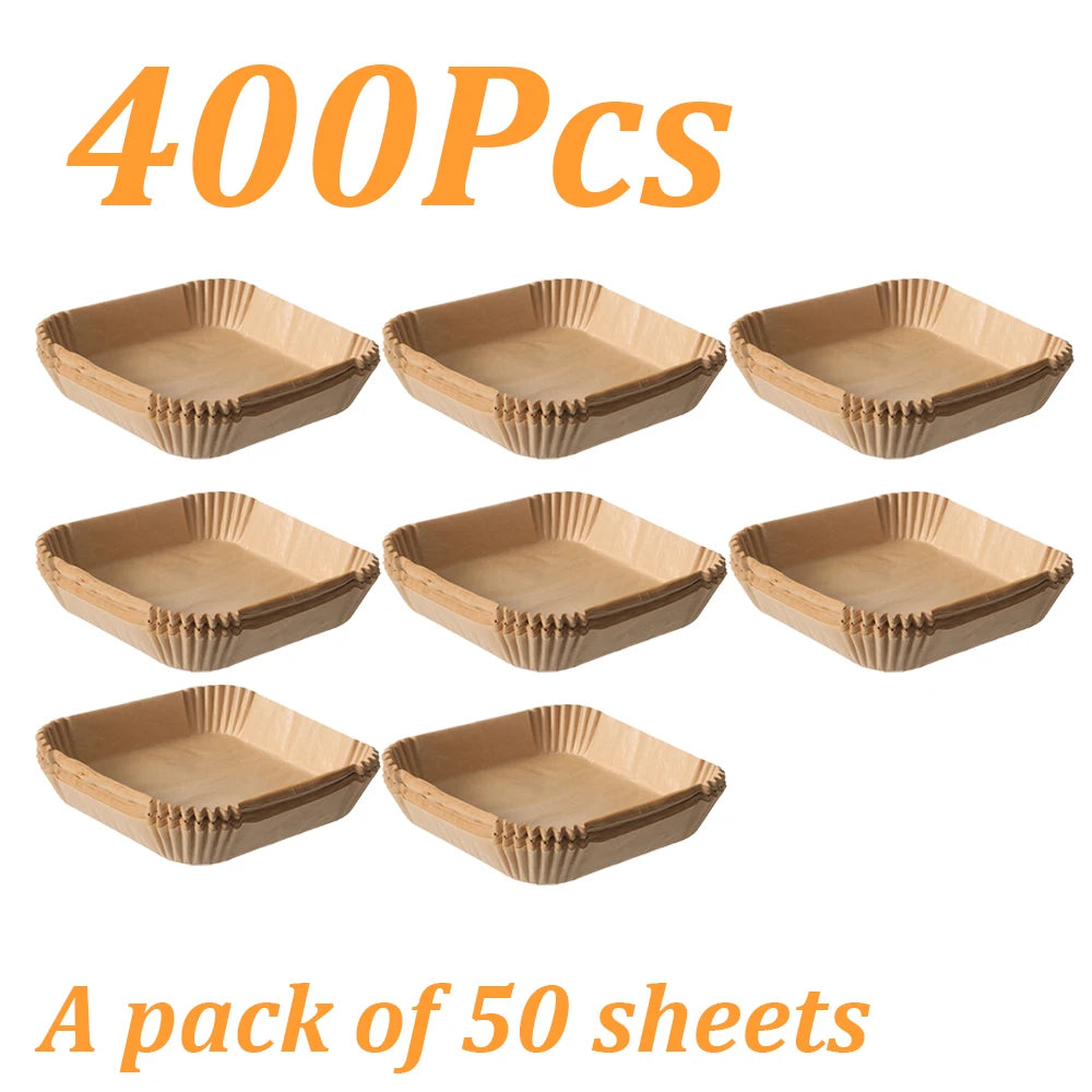 50-500Pcs Air Fryer Disposable Paper Non-Stick Square Round Non-Stick Airfryer Baking Papers Air-Fryer Paper Liners Paper