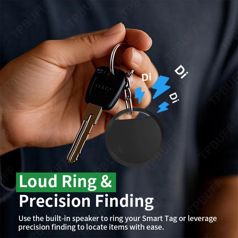 Bluetooth GPS Tracker Key Finder - Android Compatible 4 Pack Black Tidesmit