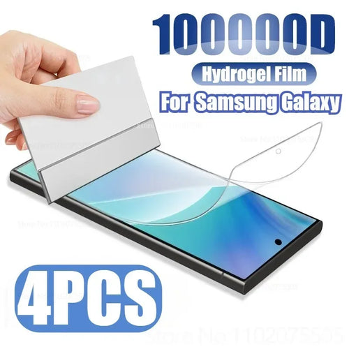 4Pcs HD Full Cover Hydrogel Film for Samsung Galaxy S23/S24/S25 Ultra S24FE Screen Protection Film S20Plus S22/S21Ultra No-Glass - Tidesmit
