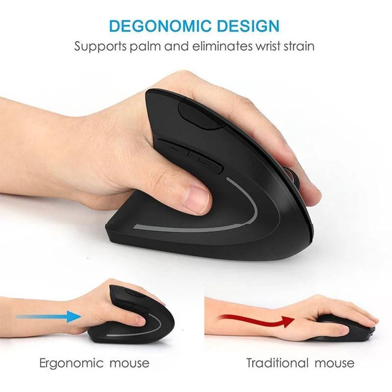 Vertical Ergonomic Portable Wired USB Wireless Mouse Rechargeable Bluetooth Gaming PC Gamer For Computer Laptop Mause Accessory