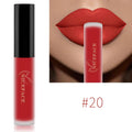 Niceface waterproof matte liquid lipstick in shade #20, a vibrant red long-lasting lip makeup with a velvet finish.