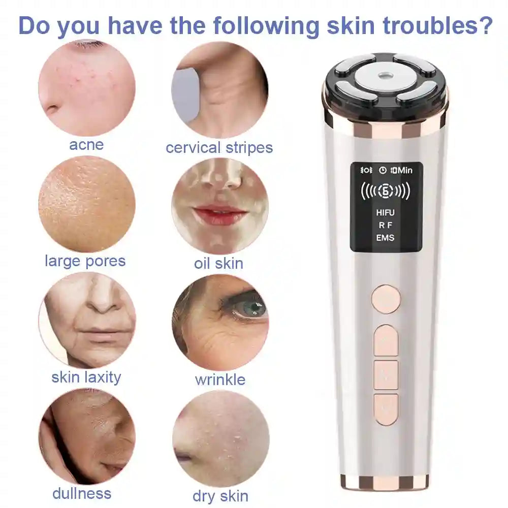 Hifu Face Lifting Machine with EMS Technology - Professional Skin Tightening Eye Massage Instrument Tidesmit
