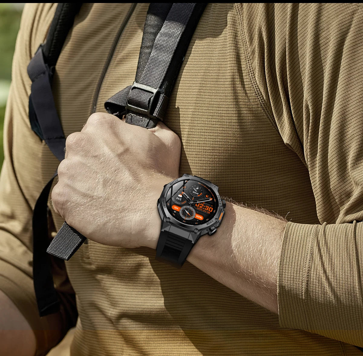 YLL-AK82 Outdoor Sport for Smart Watch Fitness Tracker Sleep Tracker IP67 Waterproof AMOLED Screen Heart Rate Monitor