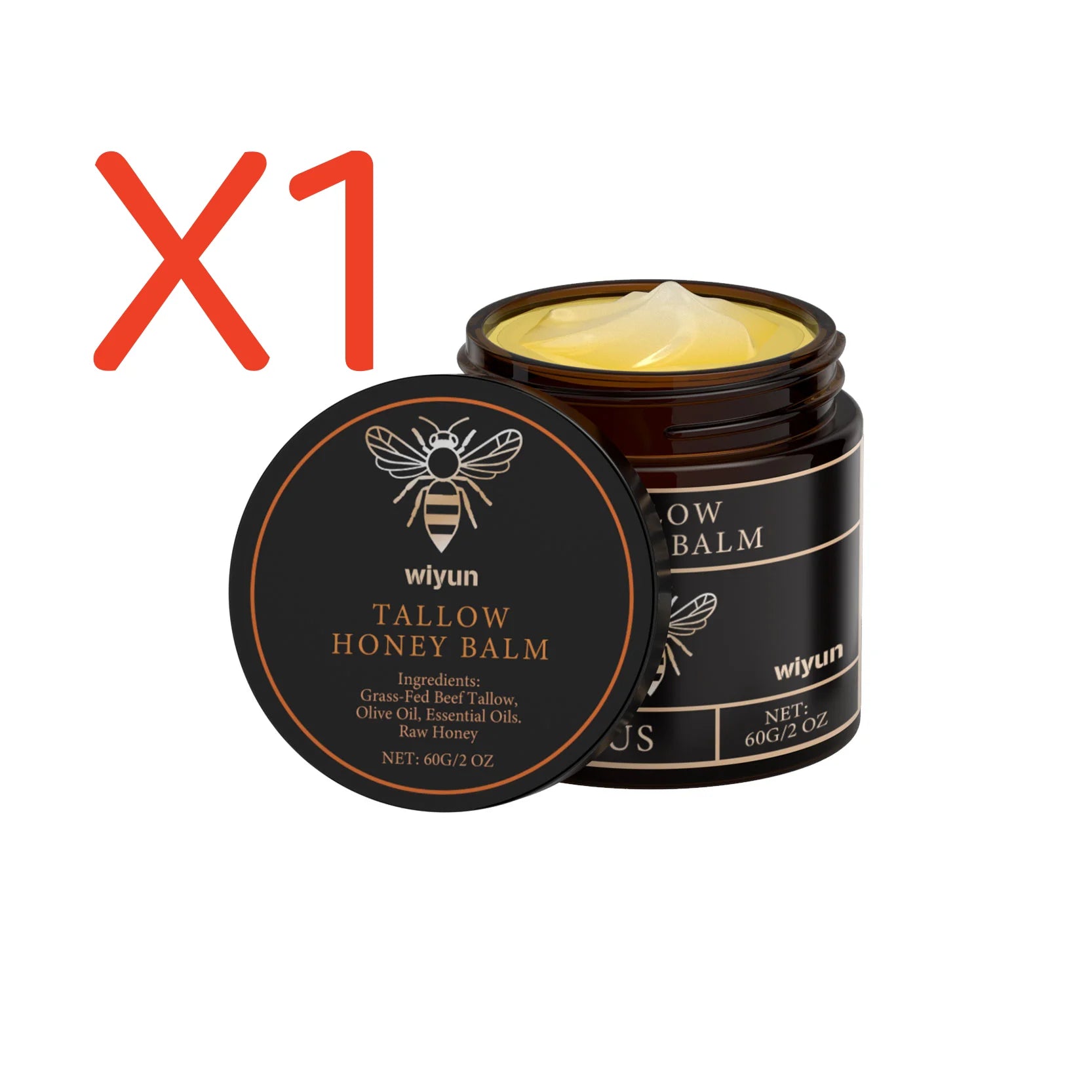 Beef Tallow Honey Moisturizer Grass Fed Whipped Tallow Face Cream Body Lotion Non Greasy Nourishing Fast Absorption Skin Care