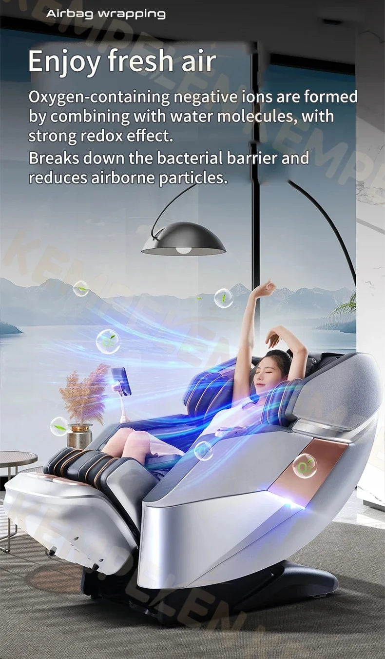 4D Full Body Massage Chair - Zero Gravity Heat Therapy - Black Body Shaping Massage Equipment Tidesmit