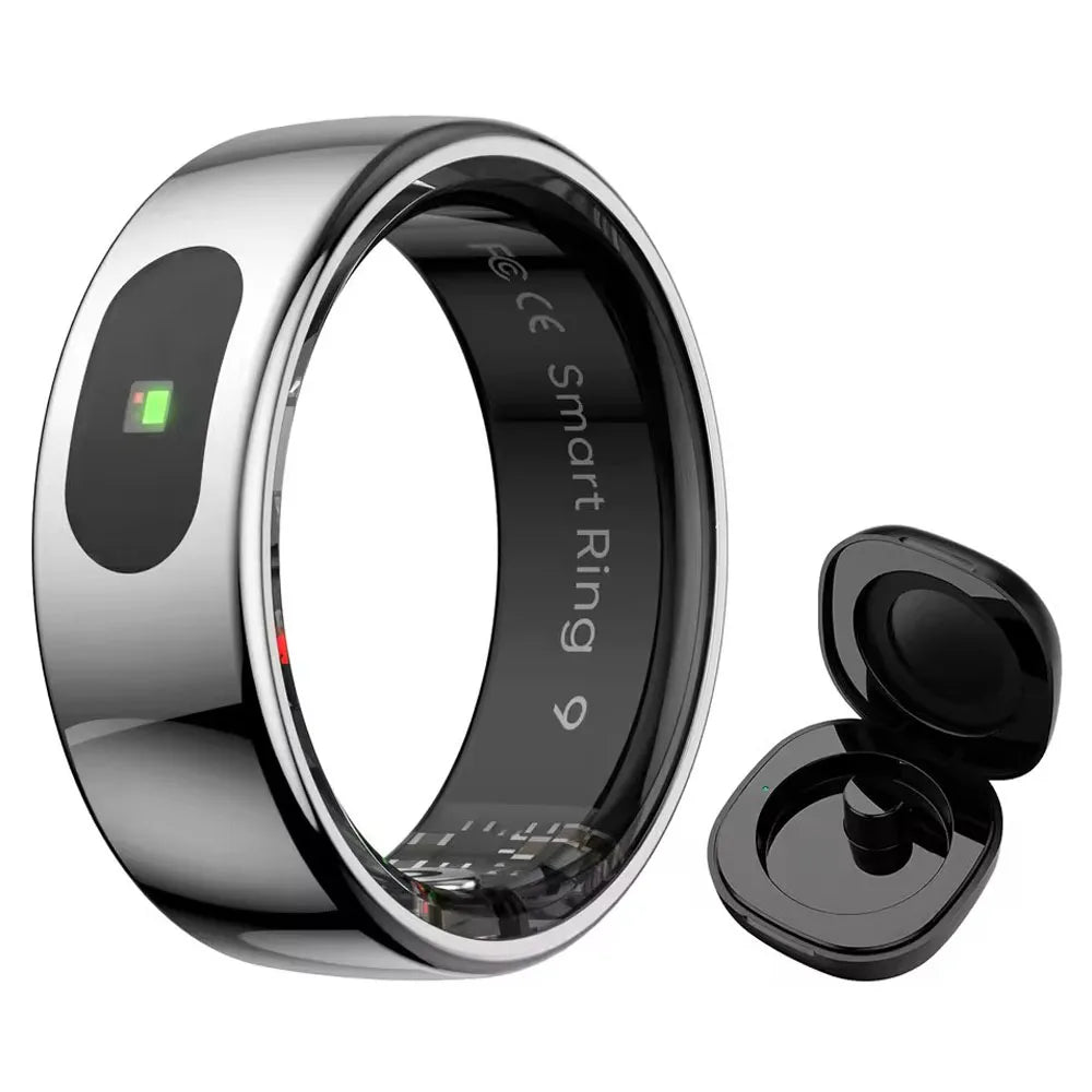 Tidesmit Smart Health Ring - Advanced Heart Rate & Oxygen Monitor Silver Tidesmit