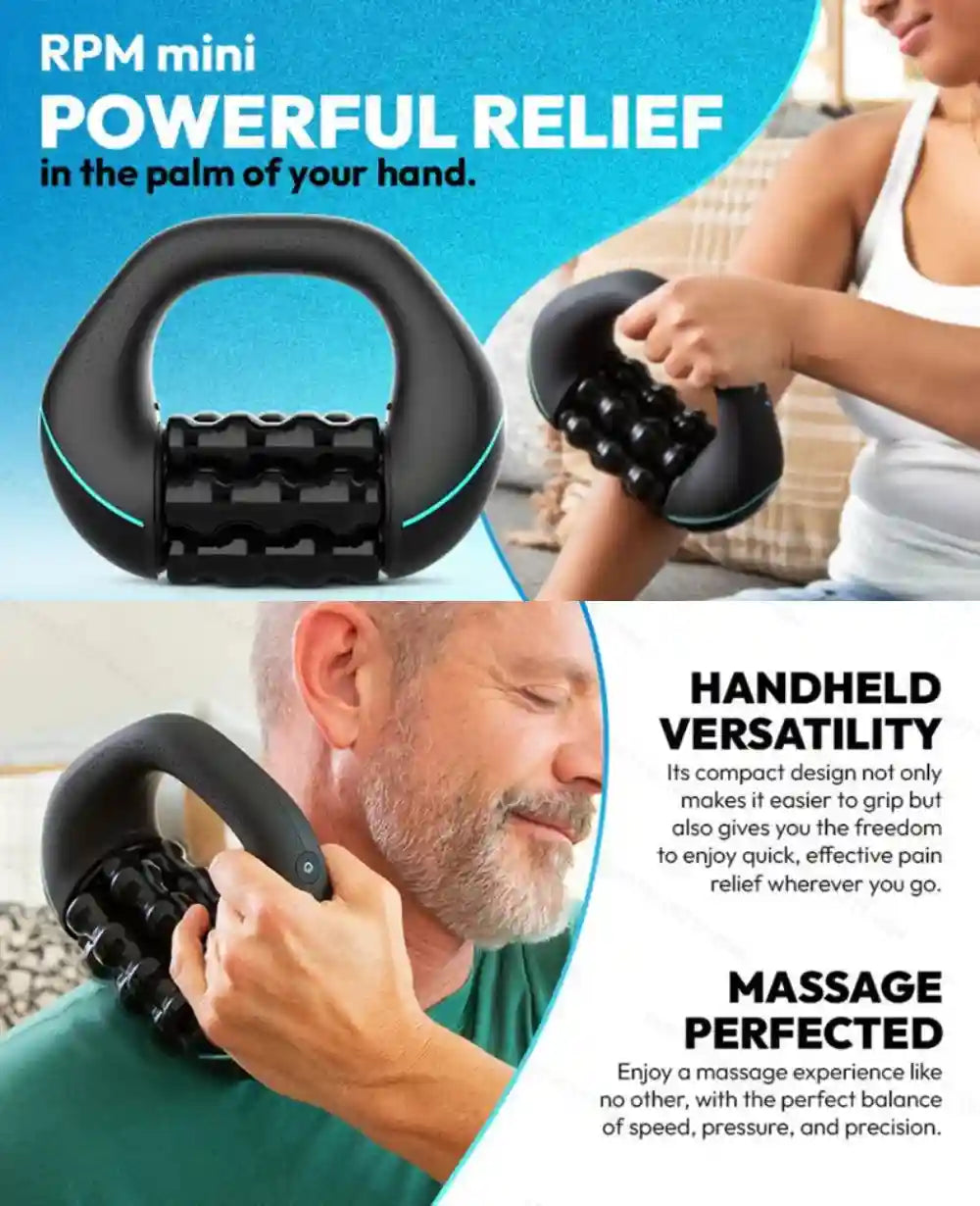 3-Speed Electric Massager: Deep Tissue Muscle Recovery - Black Massage Roller Tidesmit