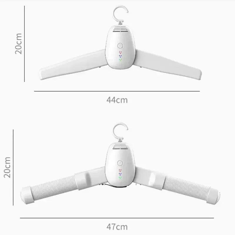 Tidesmit 150W portable folding dryer hanger for clothes and shoes showing compact design for travel sterilization