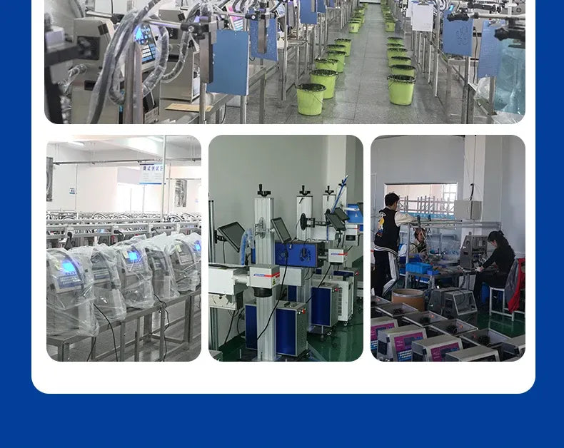 Industrial production line with inkjet coding equipment and small label printers