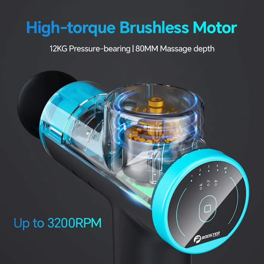 Deep Tissue Percussion Massage Gun - 12V Portable Rechargeable Device Fascia Gun Tidesmit
