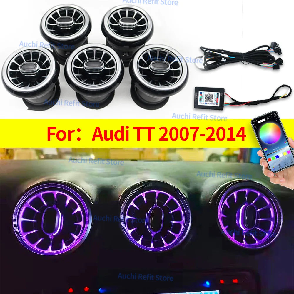 Audi TT LED Air Vents – 256 Color APP Control Ambient Lighting Tidesmit