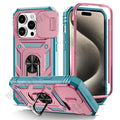 iPhone 16 Pro Max Case with Kickstand and Camera Guard Protection PinkGreen Tidesmit