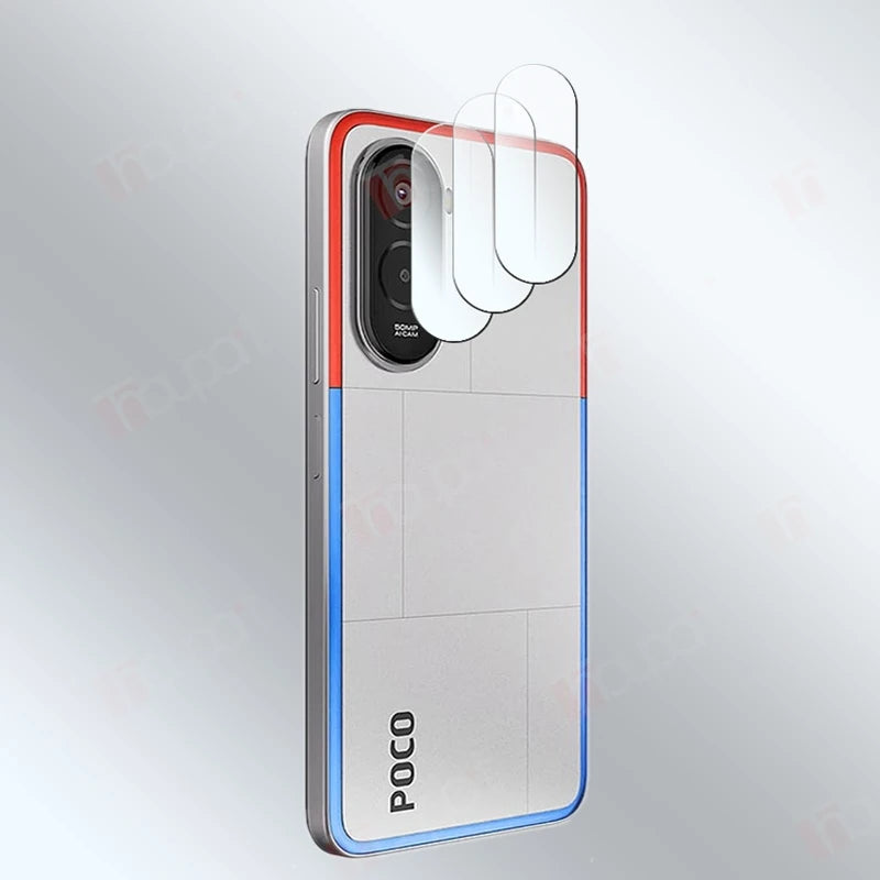 4+4 Tempered Glass For Xiaomi POCO M7 4G M7plus Screen Protector Shockproof Full glue + M7 4G Soft Camera lens film AE Tidesmit