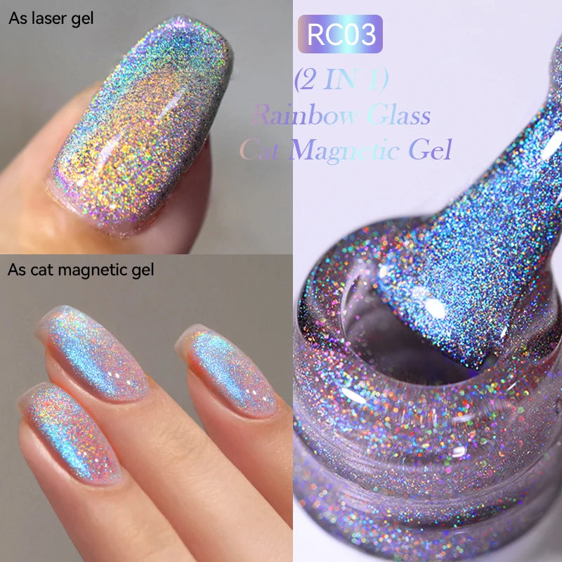 Magnetic Cat Eye Gel Nail Polish – Reflective UV Soak Off Kit Permanent Makeup Machines LC-RC03 Tidesmit