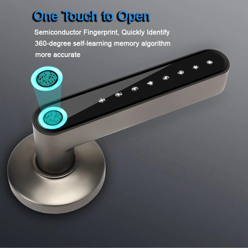 WAFU 016 Smart Lock Fingerprint APP Unlock Keyless Entry Works With iOS/Android Door Bluetooth-Compatible Password Handle Lock