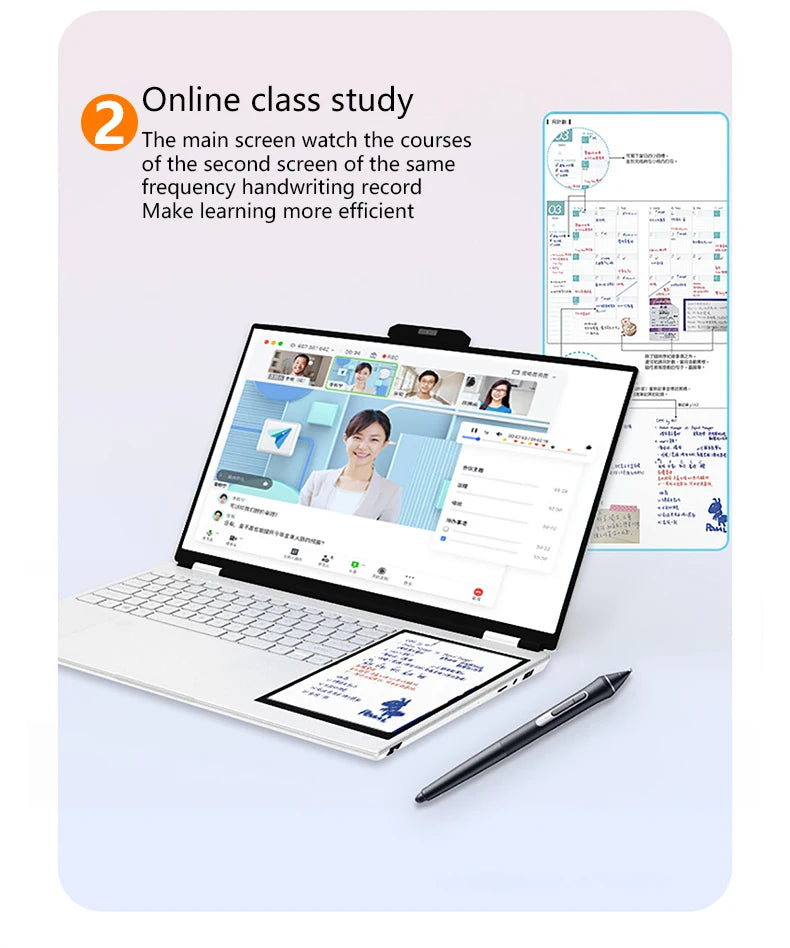 New 15.6 Inch+7 Inch LCD Dual Screen Laptop Computer Core N95 Laptop DDR4 16GB Touch Screen Laptop