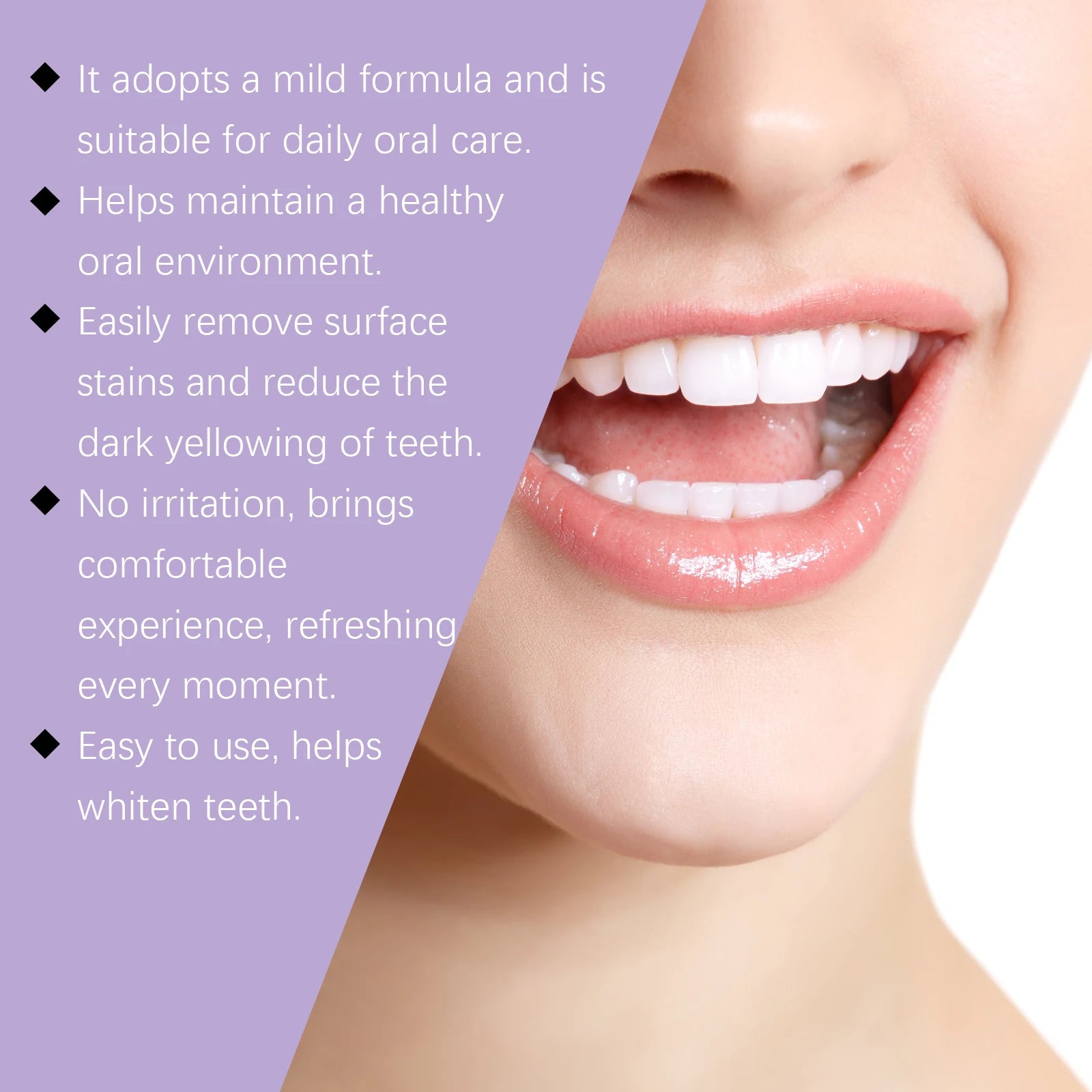 Tidesmit teeth restoration mineral powder for professional teeth whitening, stain removal, and fresh breath.