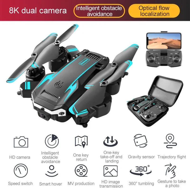 Tidesmit Foldable GPS Drone with 8K Camera and Obstacle Avoidance Blue-2 C-8k-1B Tidesmit