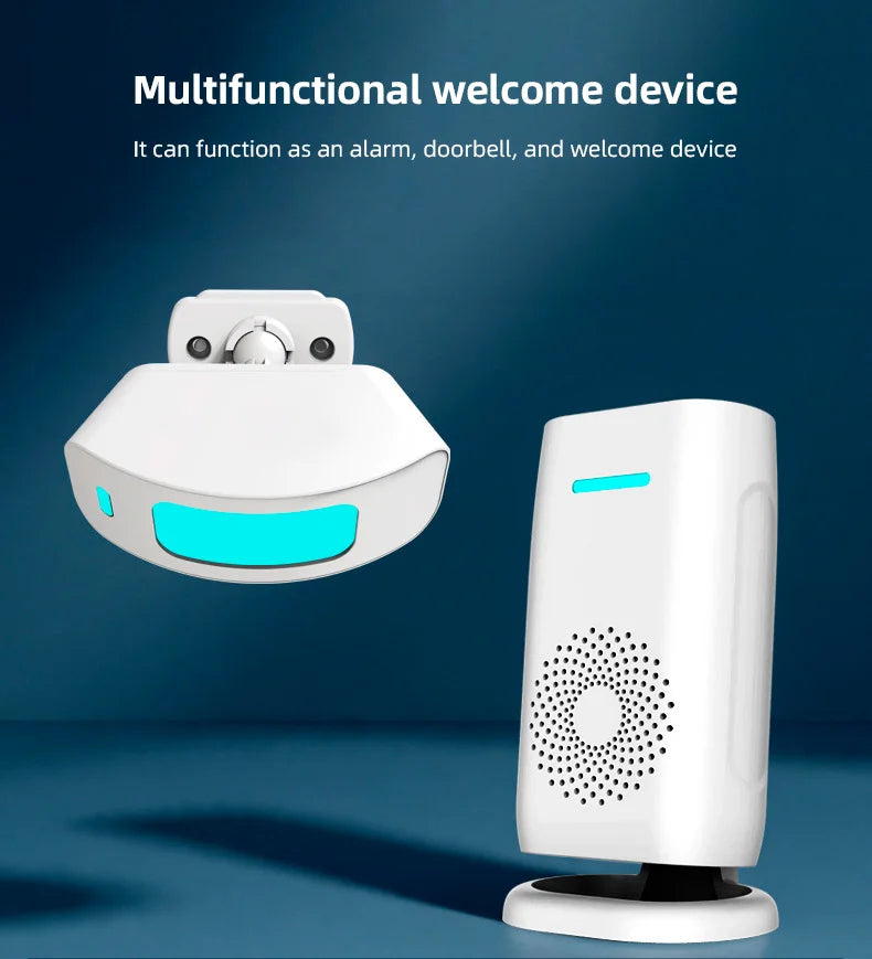 KERUI Split Welcome Chime Bell Intelligent Wireless Doorbell PIR Sensor Alarm Multiple Ringtones 433mhz Alarm Detector for Home