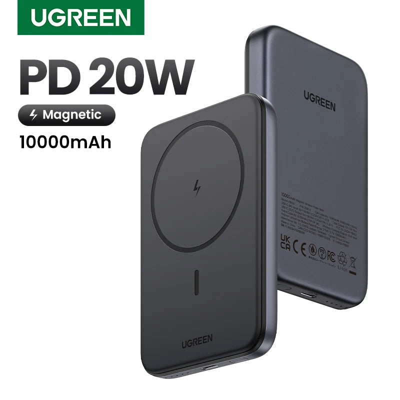 Magnetic Power Bank 10000mAh for MagSafe iPhone - Fast Wireless Charging Tidesmit
