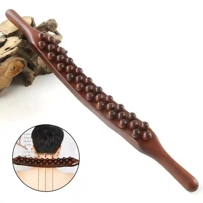 Back Massage Stick 37-Bead Gua Sha Tool for Deep Tissue Relief Back Massage Instrument Tidesmit