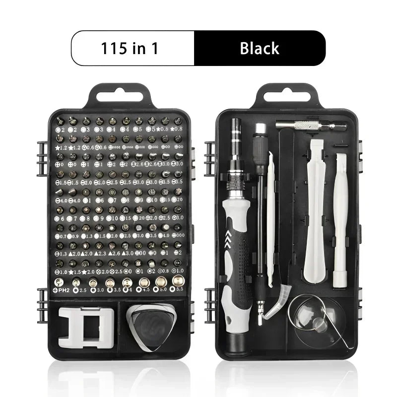 TINSOL 115 in 1 Multifunctional Magnetic Screwdriver Set Screw Driver Bits PC Computer Phone Watch Repair Hardware Tool Kit