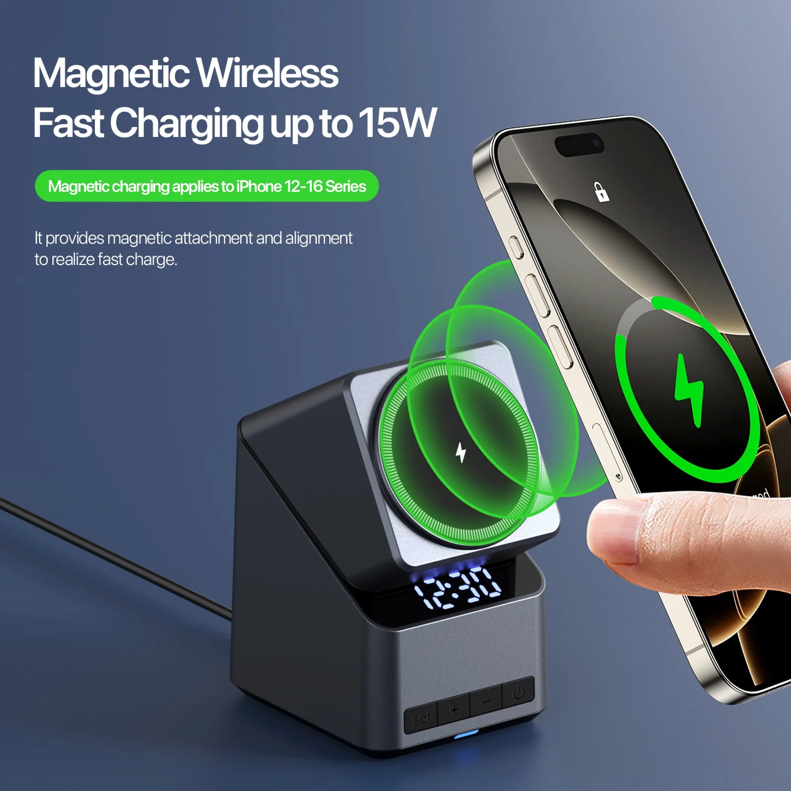 4 in 1 Magnetic Wireless Charger - Qi Certified Fast Charging Station Tidesmit