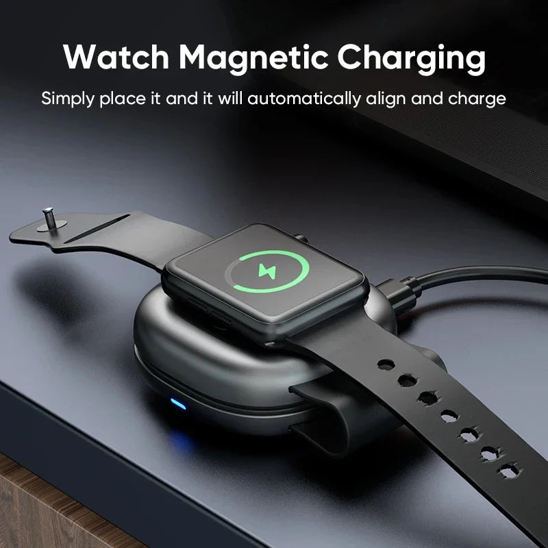 3-in-1 Wireless Travel Charger: Foldable MagSafe Compatible Dock Tidesmit