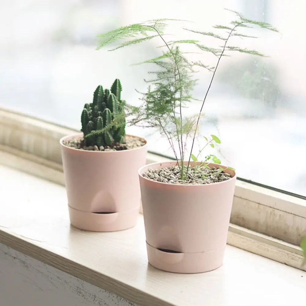 Multicolor Flower Pot Plastic Detachable Base Self-watering Flowerpot Breathable Round Removable Bottom Planter Home Gardening