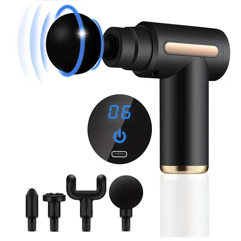 Portable Massage Gun Deep Tissue Tool - Rechargeable Muscle Relief Body Shaping Massage Equipment Tidesmit