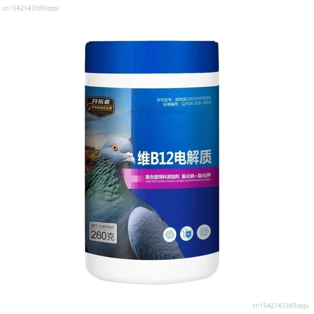 260g Vitamin B12 Electrolyte for Racing Pigeons Multi-Vitamin Supplement for Stress Relief, Hydration & Rapid Recovery