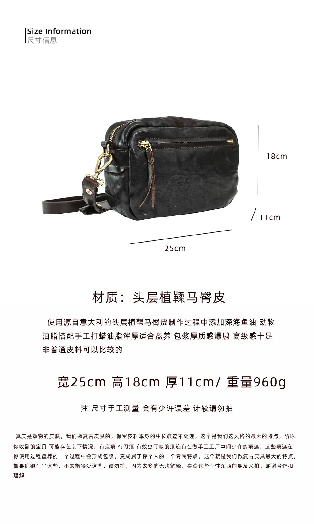 casual luxury padded genuine leather men's crossbody bag fashion vintage designer handmade real cow leather shoulder bag