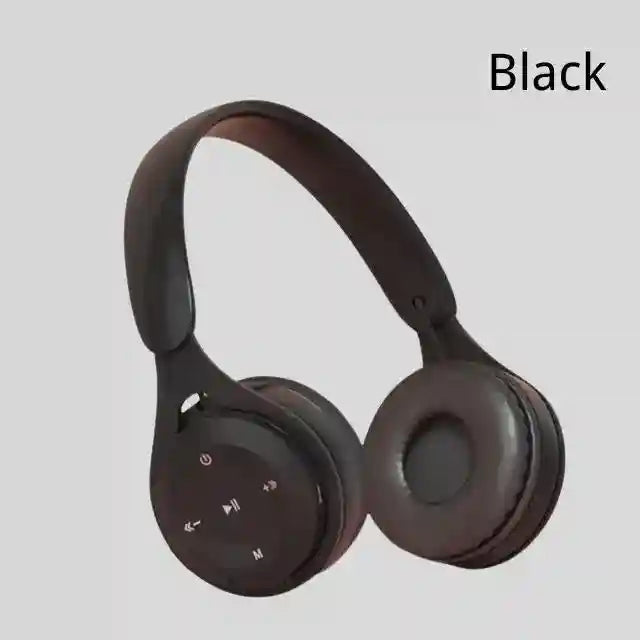 Wireless Headphones Over-Ear Foldable Gaming Headset with Mic black Tidesmit