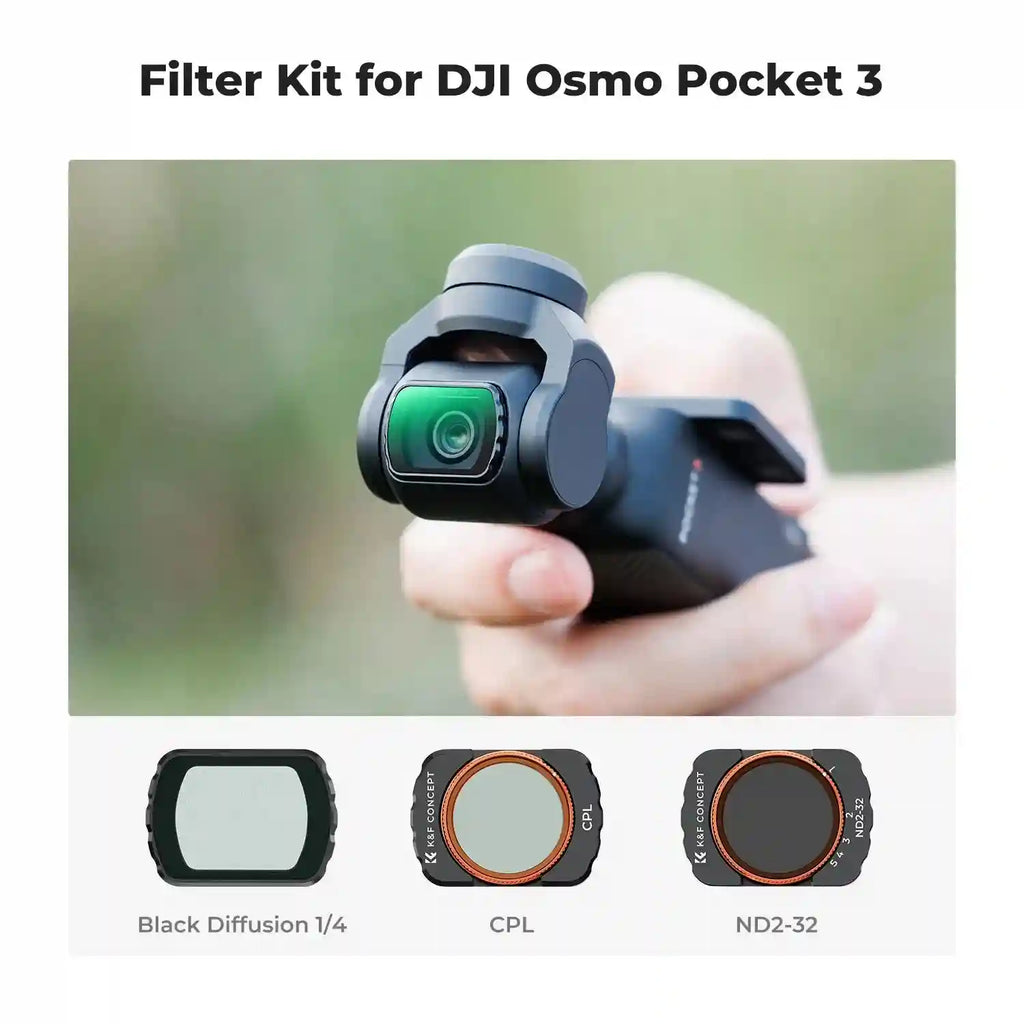 DJI Osmo Pocket 3 ND/CPL Filter Set with Screen Protector Kit Tidesmit