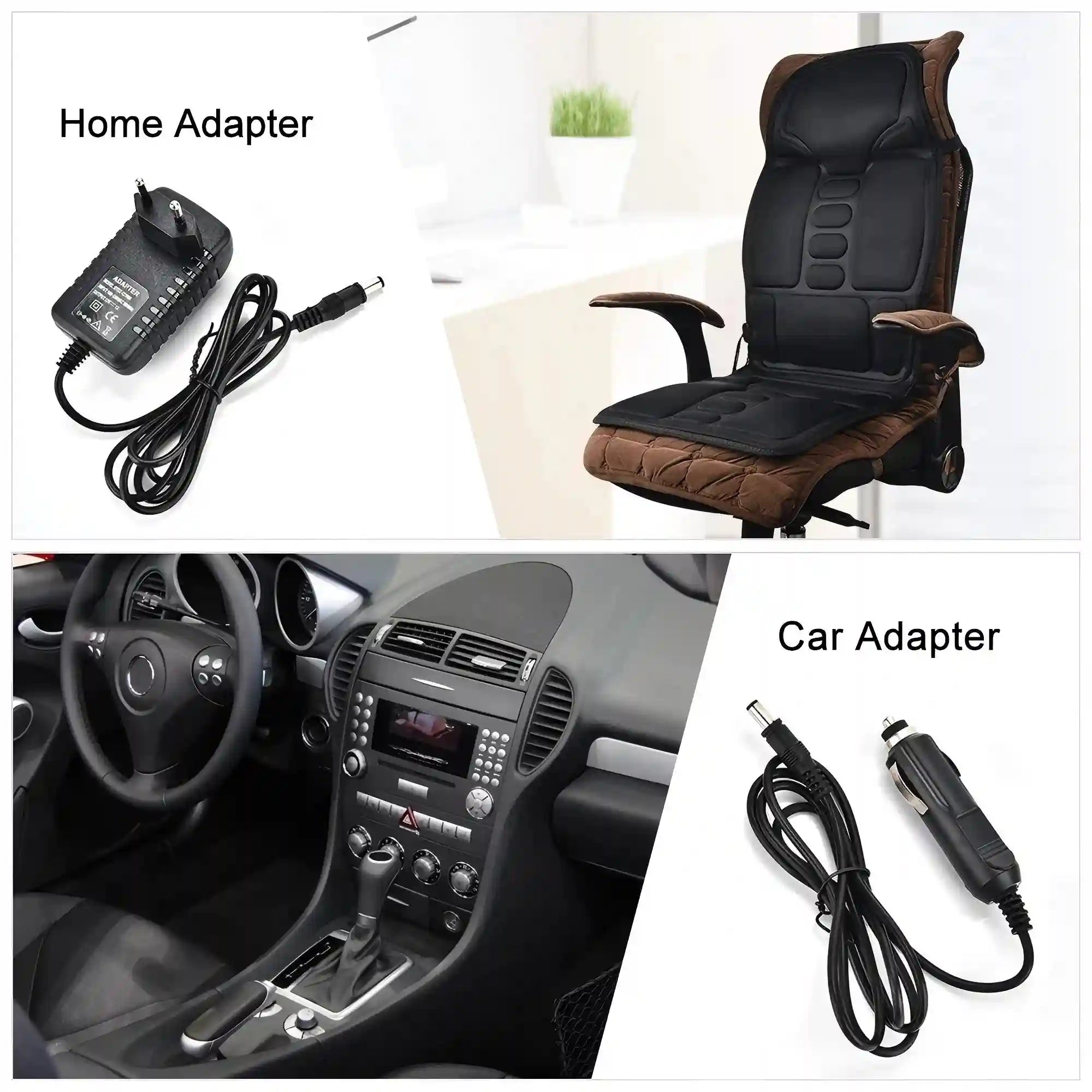 Massage Seat Cushion with Heat for Deep Tissue Muscle Relief - Tidesmit Massage Cushion Tidesmit