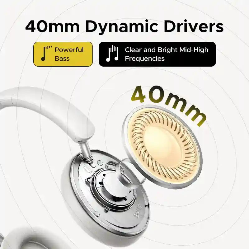 Wireless Headphones Over-Ear with 80-Hour Battery Life | Tidesmit Tidesmit