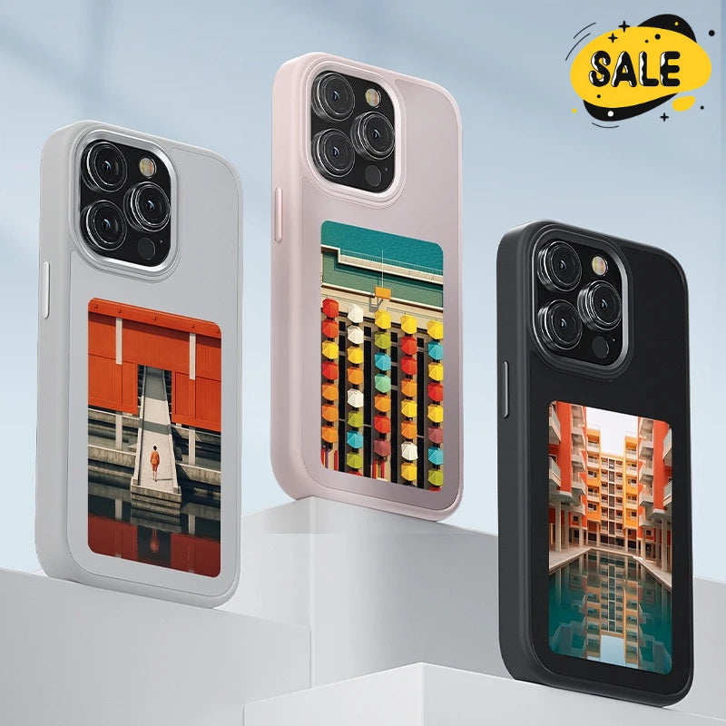NFC E-Ink Phone Case for iPhone - Custom DIY Display & Slim Fit Cover Tidesmit