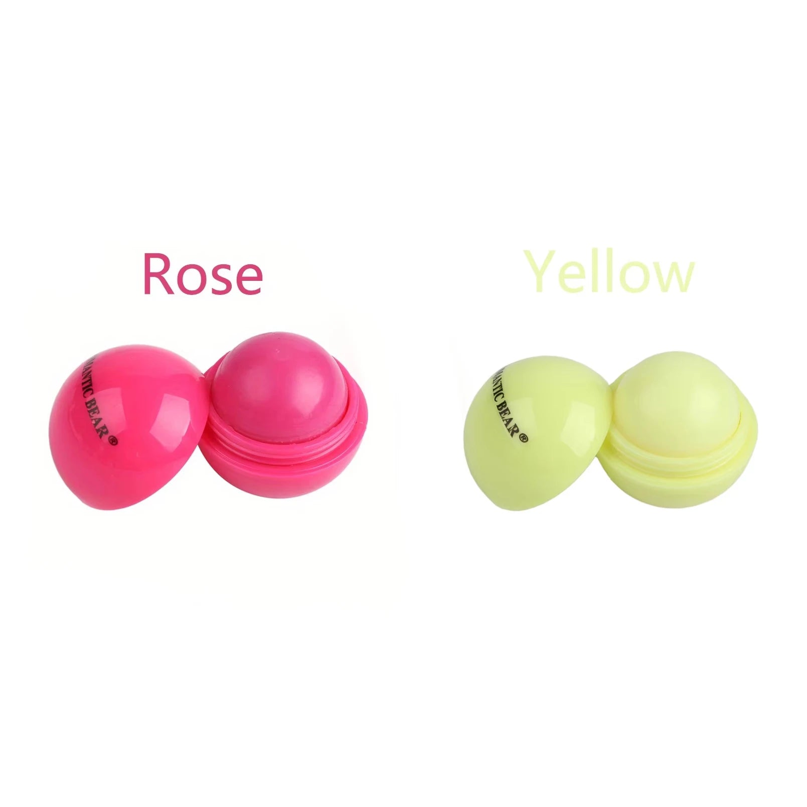 Ball Shaped Hydrating Lip Balm Set - 6pcs Nourishing Lip Care Lip Care Rose Yellow Tidesmit