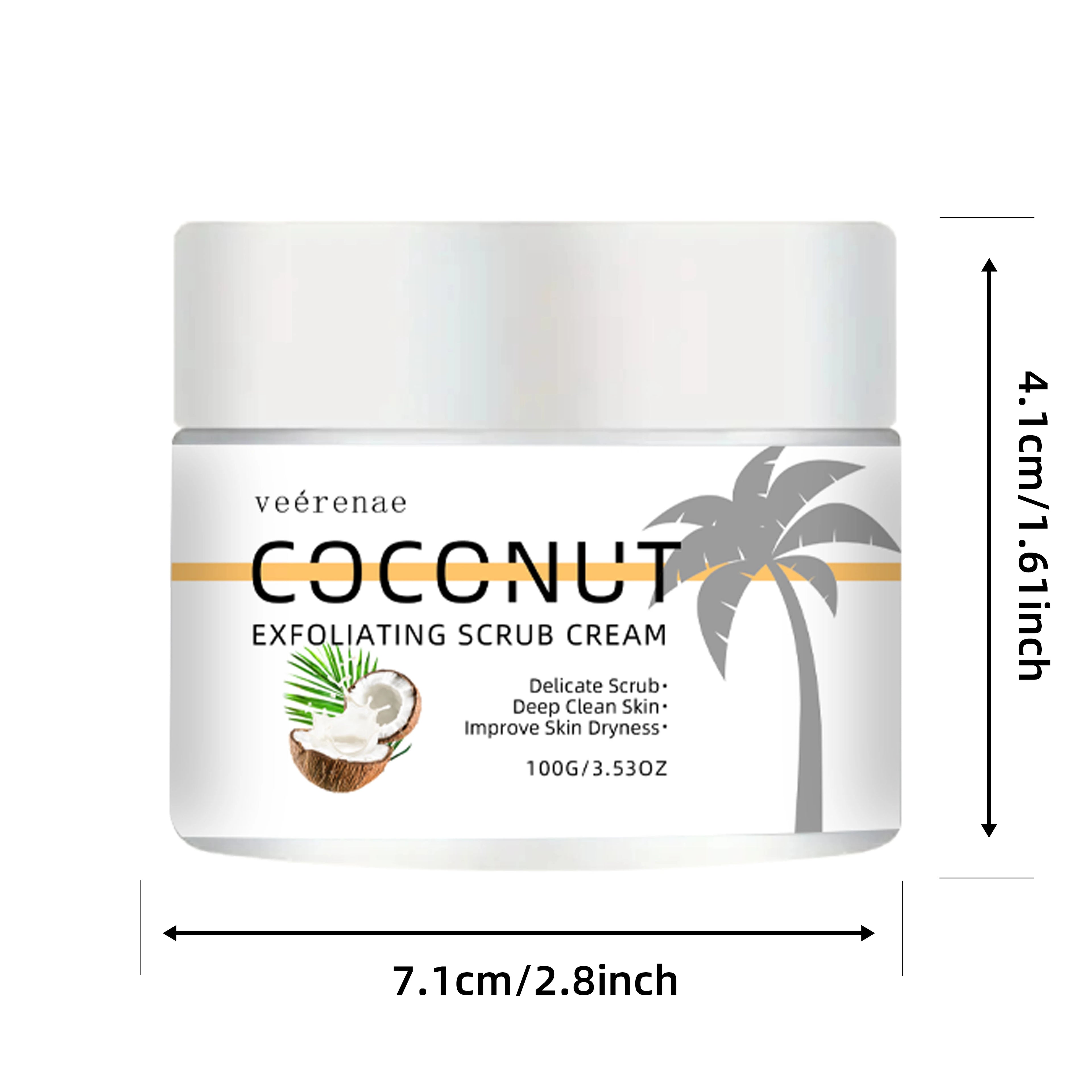 Coconut Exfoliating Scrub with Walnut Grains - Tidesmit 150g Scrubs Treatments 100g Tidesmit