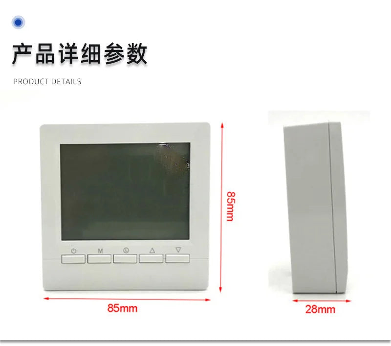 Wall-Mounted Boiler Thermostat, Wired Boiler Controller, Battery-Powered Intelligent Thermostat, Water Floor Heating Controller